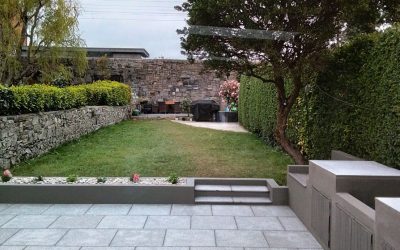 Gardening project with barbecue area and granite tilling in Blackrock