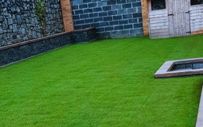 Garden landscaping and Connemara wall raised beds in Lucan
