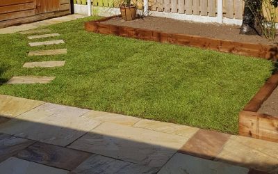Garden cleanup and paving job