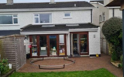 Garden repaving in Knocklyon using granite